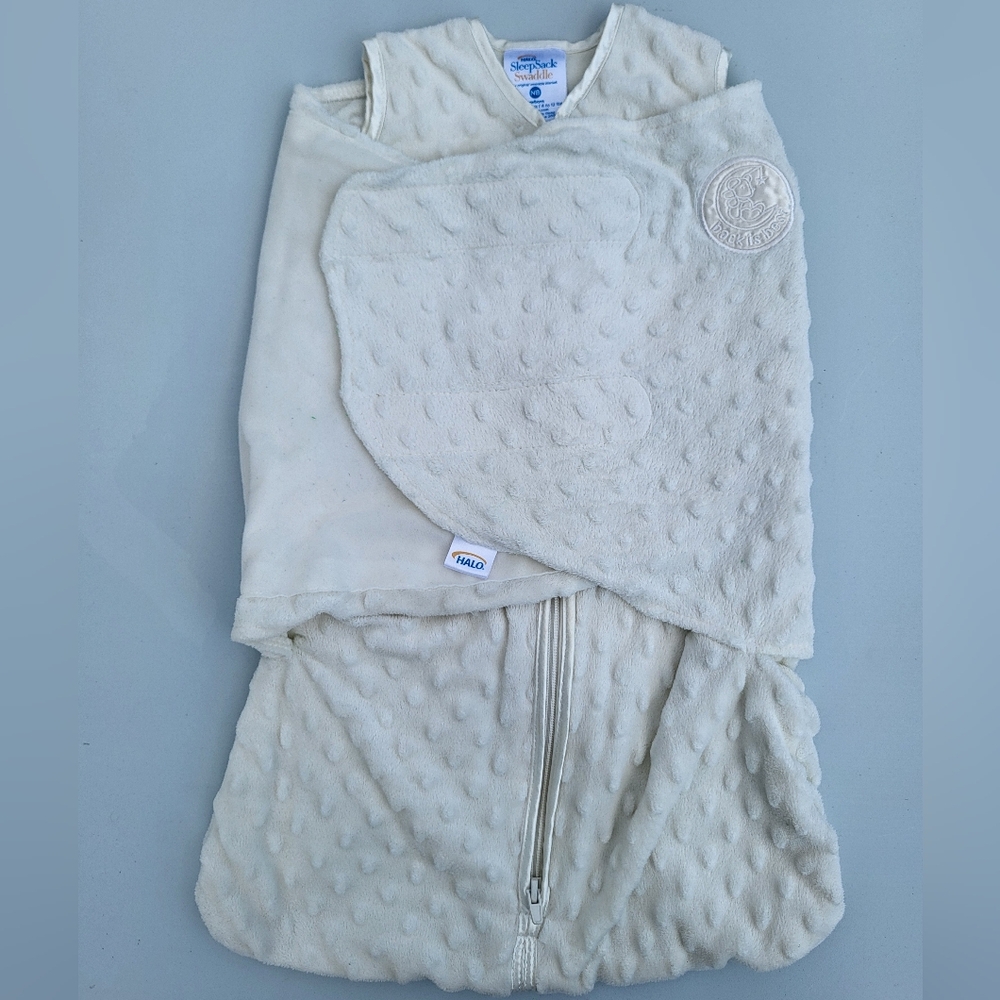 Halo Soft Cream Dimple Plush Sleep Sack for Kids